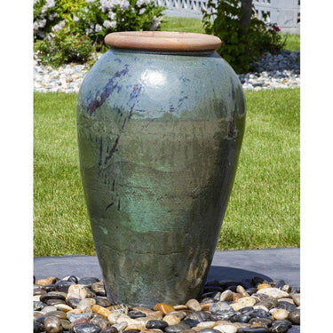 Tuscany FNT3892 Ceramic Triple Vase Complete Fountain Kit Vase Fountain Blue Thumb